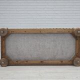 1950s, Danish 2-seater sofa, green furniture wool, oak wood.