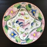 Assiette ancienne décor floral