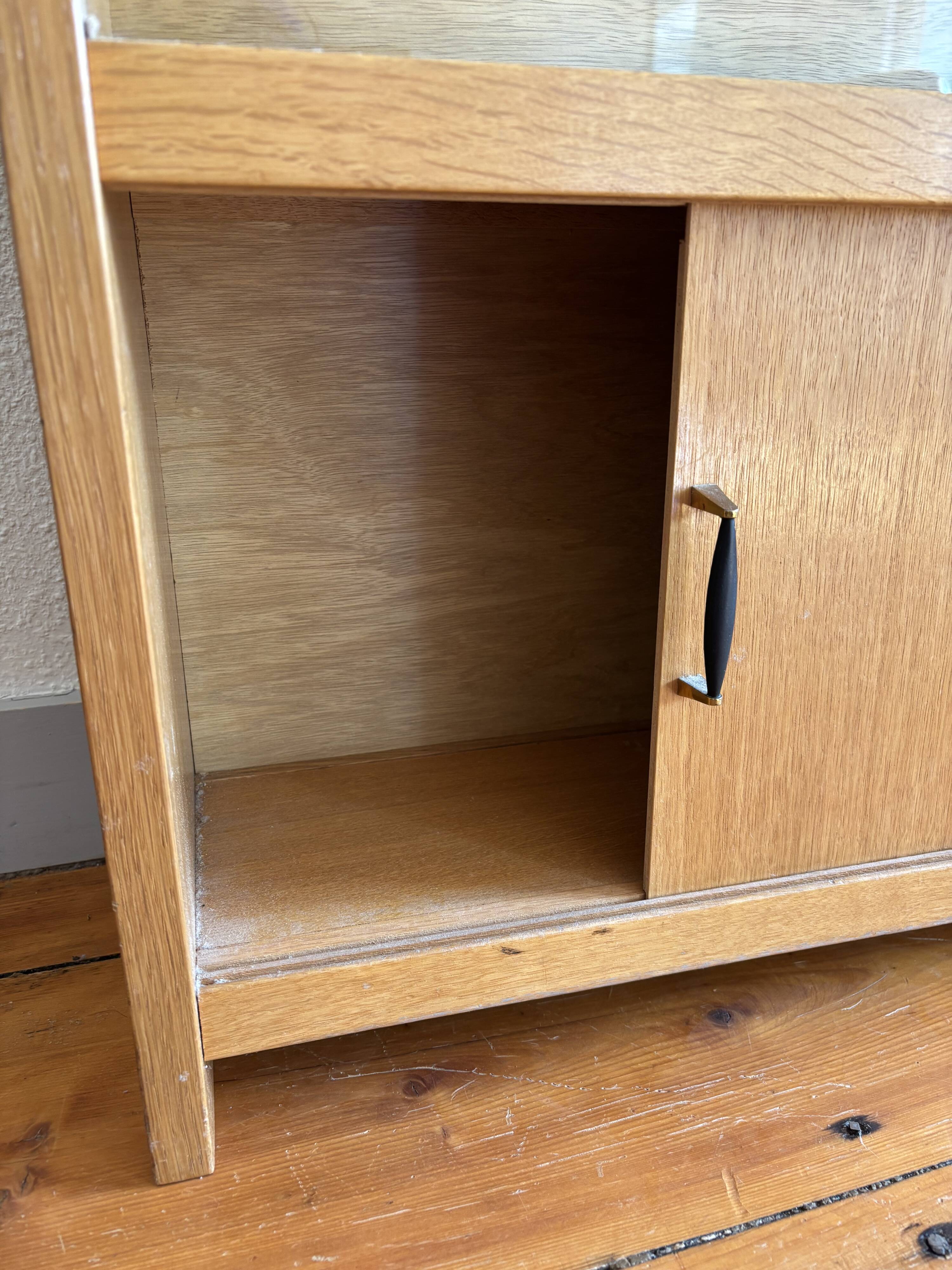 Vintage wooden bookcase from the 1960s