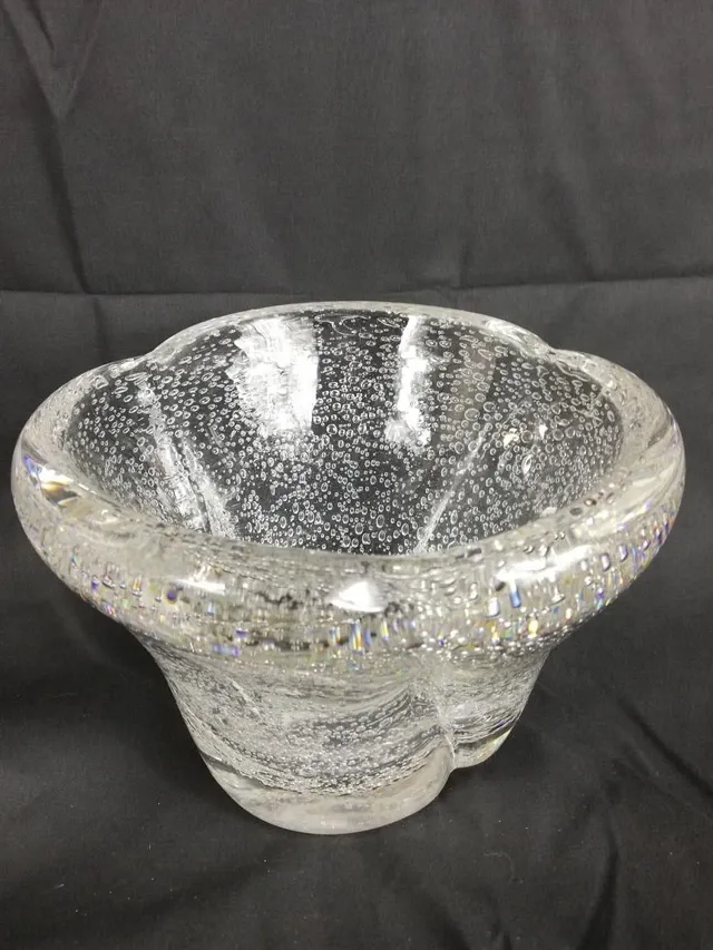 Daum bubble glass vase