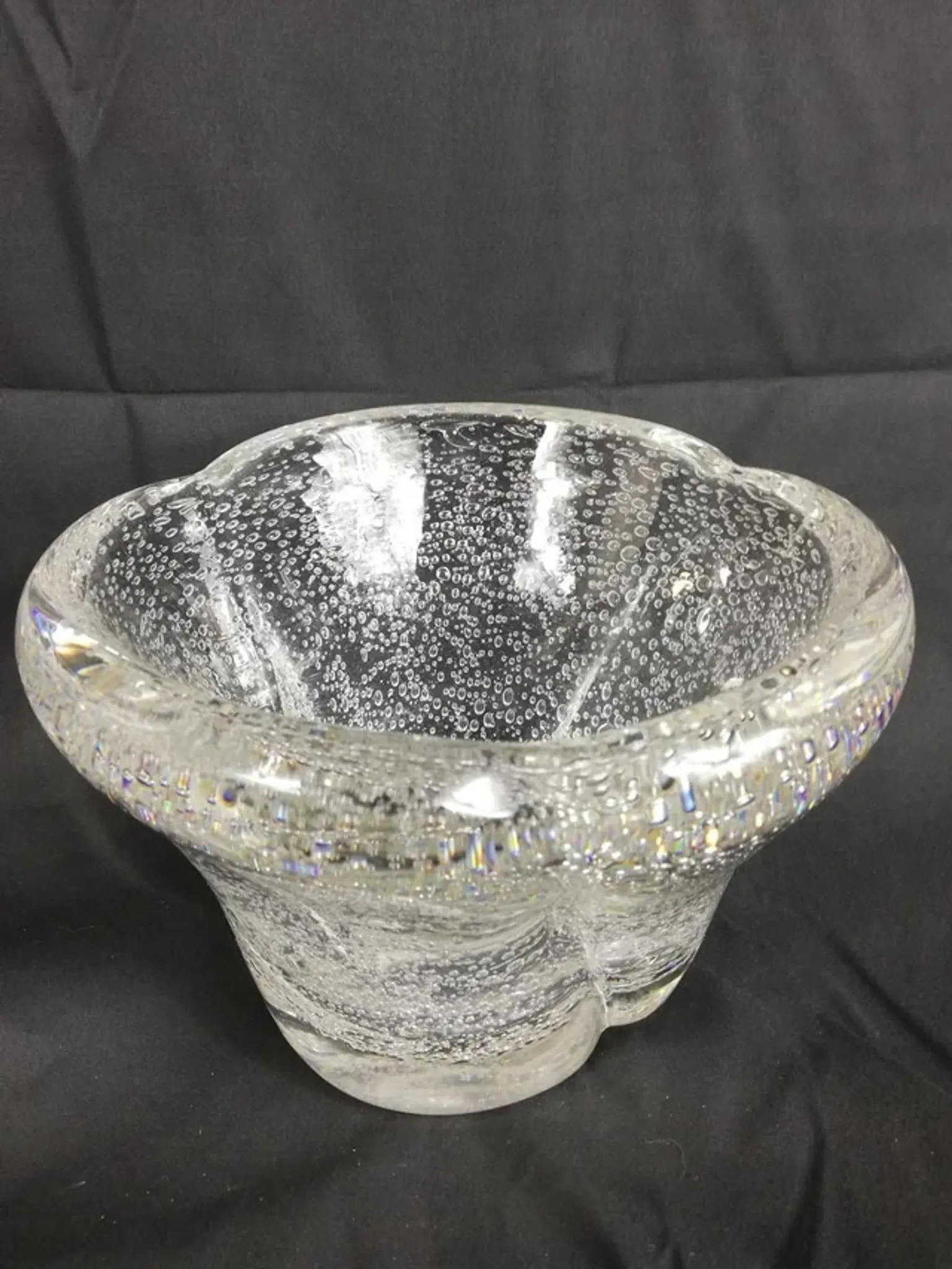 Daum bubble glass vase