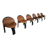 Ensemble de 6 chaises de salle à manger 'Sail' par Giovanni Offredi pour Saporiti, 1973
