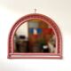 Miroir en bambou terracotta