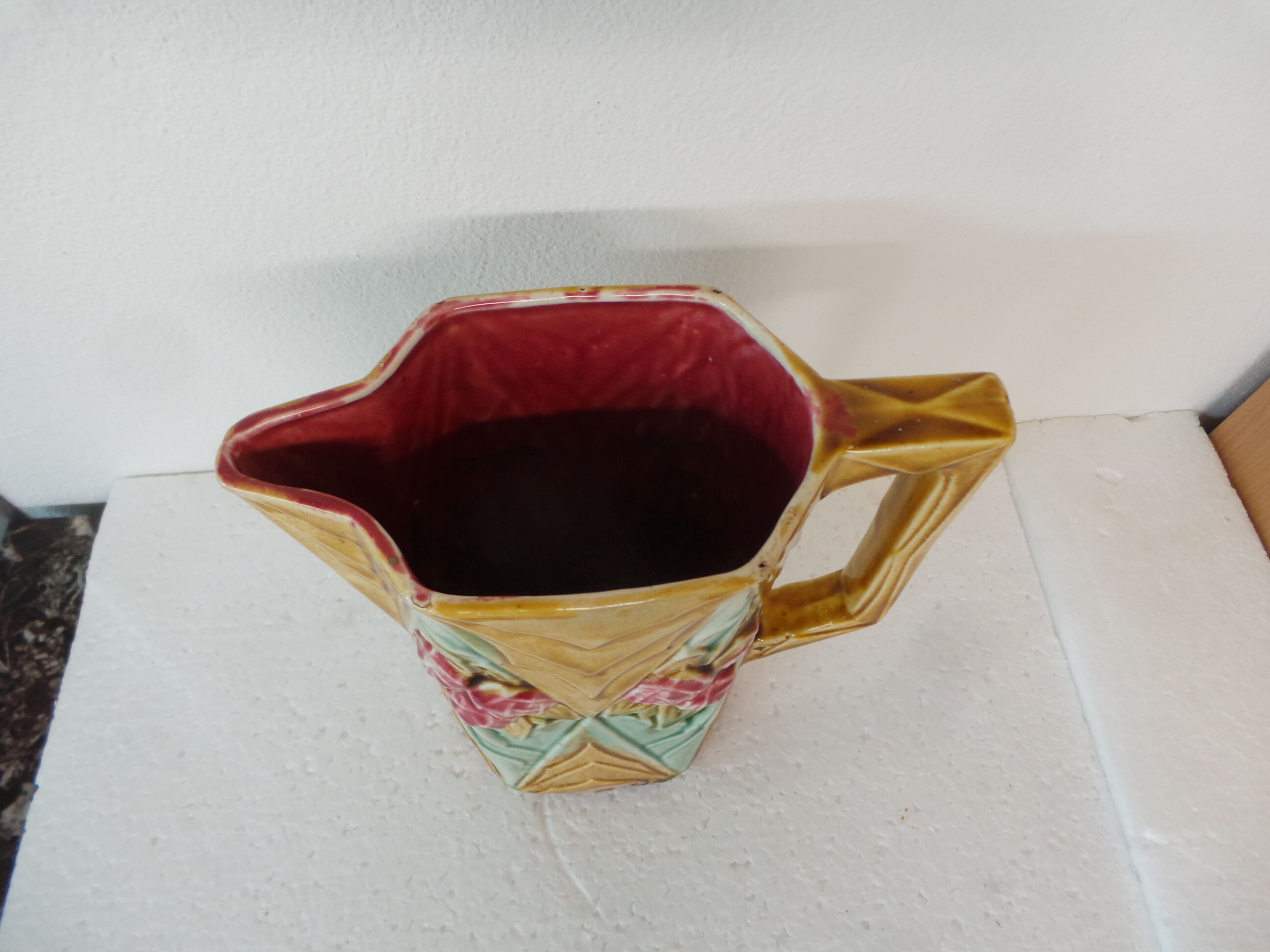 Pitcher dabbling with floral decoration onnaing France
