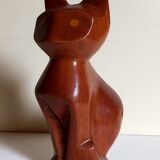 Scandinavian cat in vintage solid wood