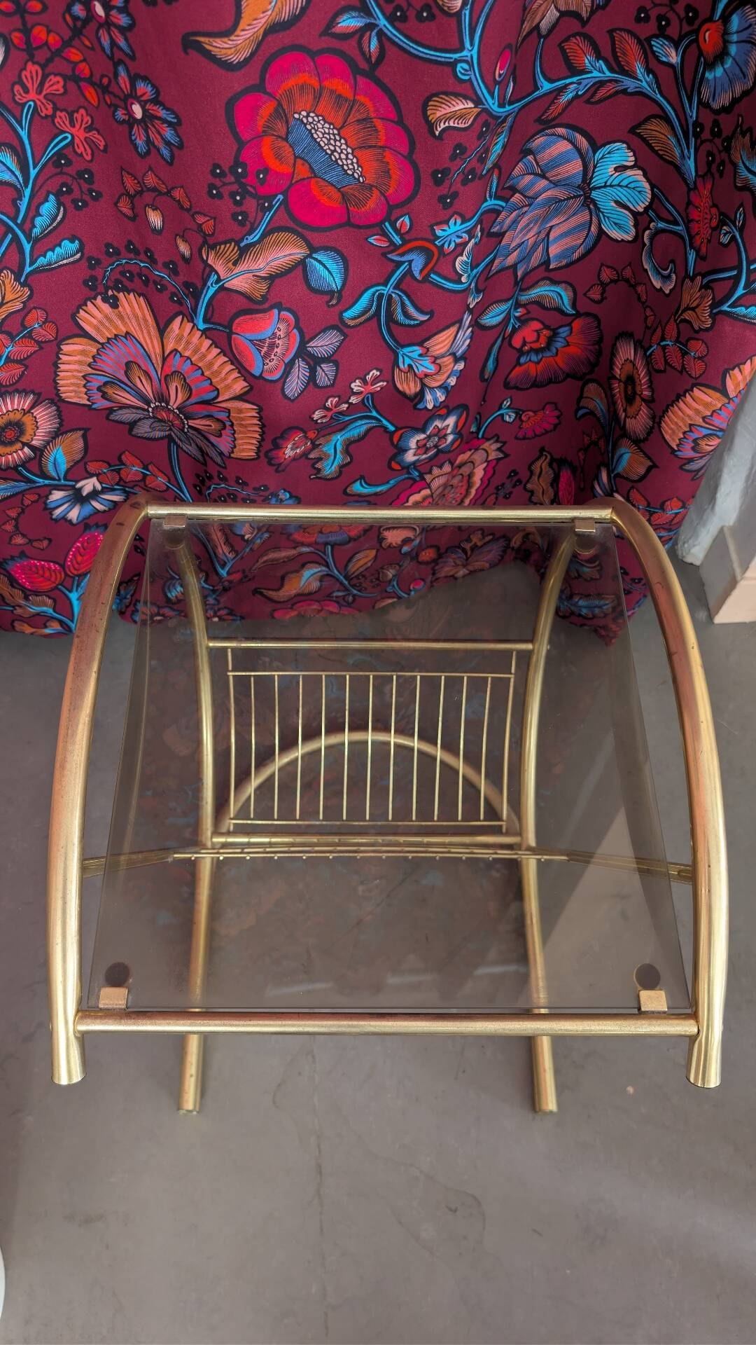 Side table for storing magazines