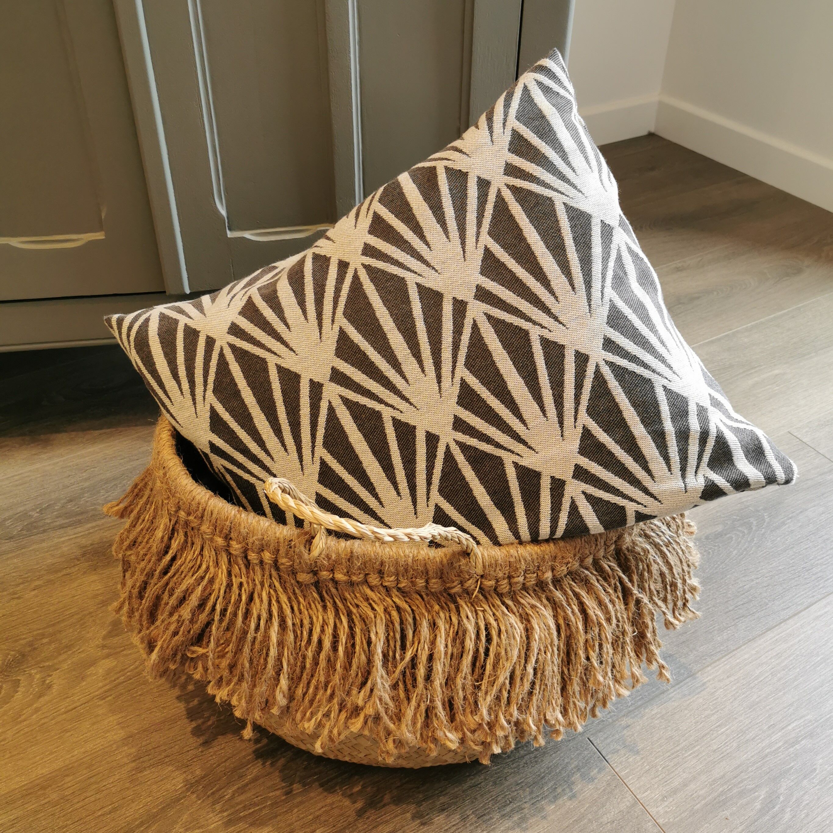Chevron pattern cushion