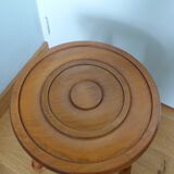 Turned wooden tripod stool