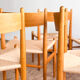 Ensemble de 6 chaises CH36 de Hans J. Wegner en chêne, corde danoise