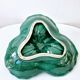 Vintage compartmentalized ceramic serving dish cabbage leaf shape Vallauris style