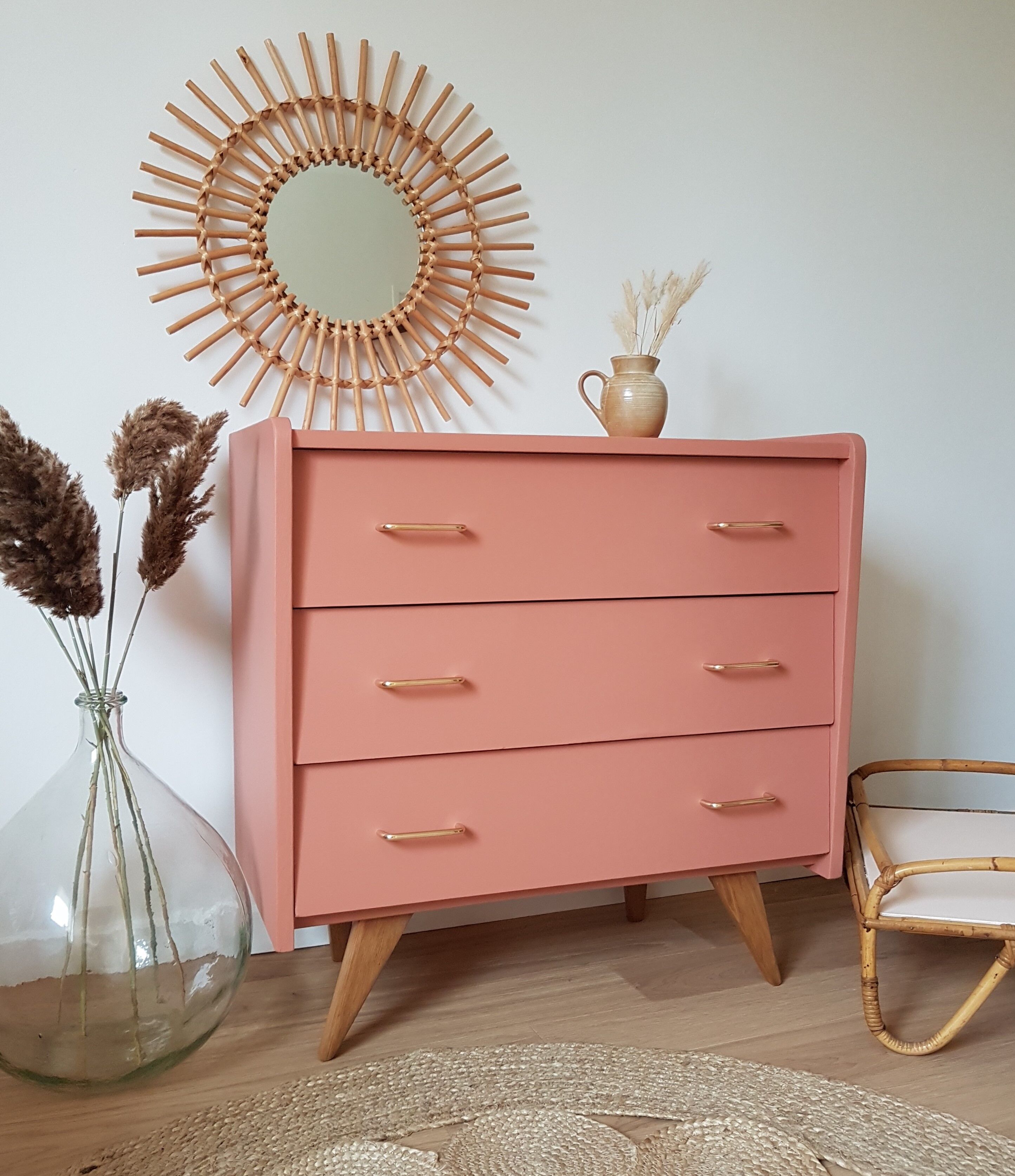 Commode vintage rénovée
