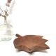 Solid wood basket tray leaf shape