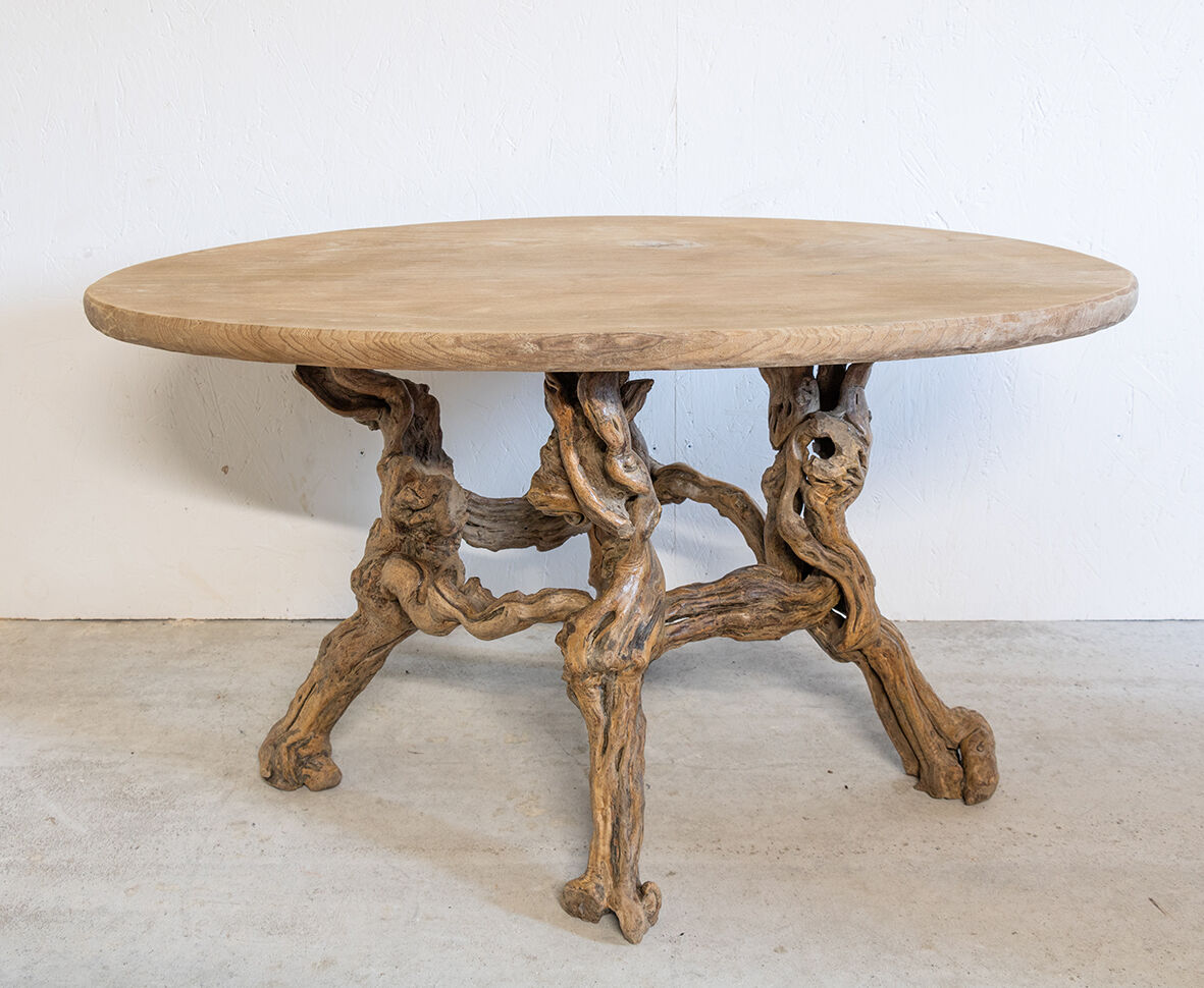 Coffee or extra table in raw wood
