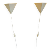 Geometric Pyramid Wall Lamps By J.J.M. Hoogervorst For Anvia Nederland, The Netherlands, 1960S