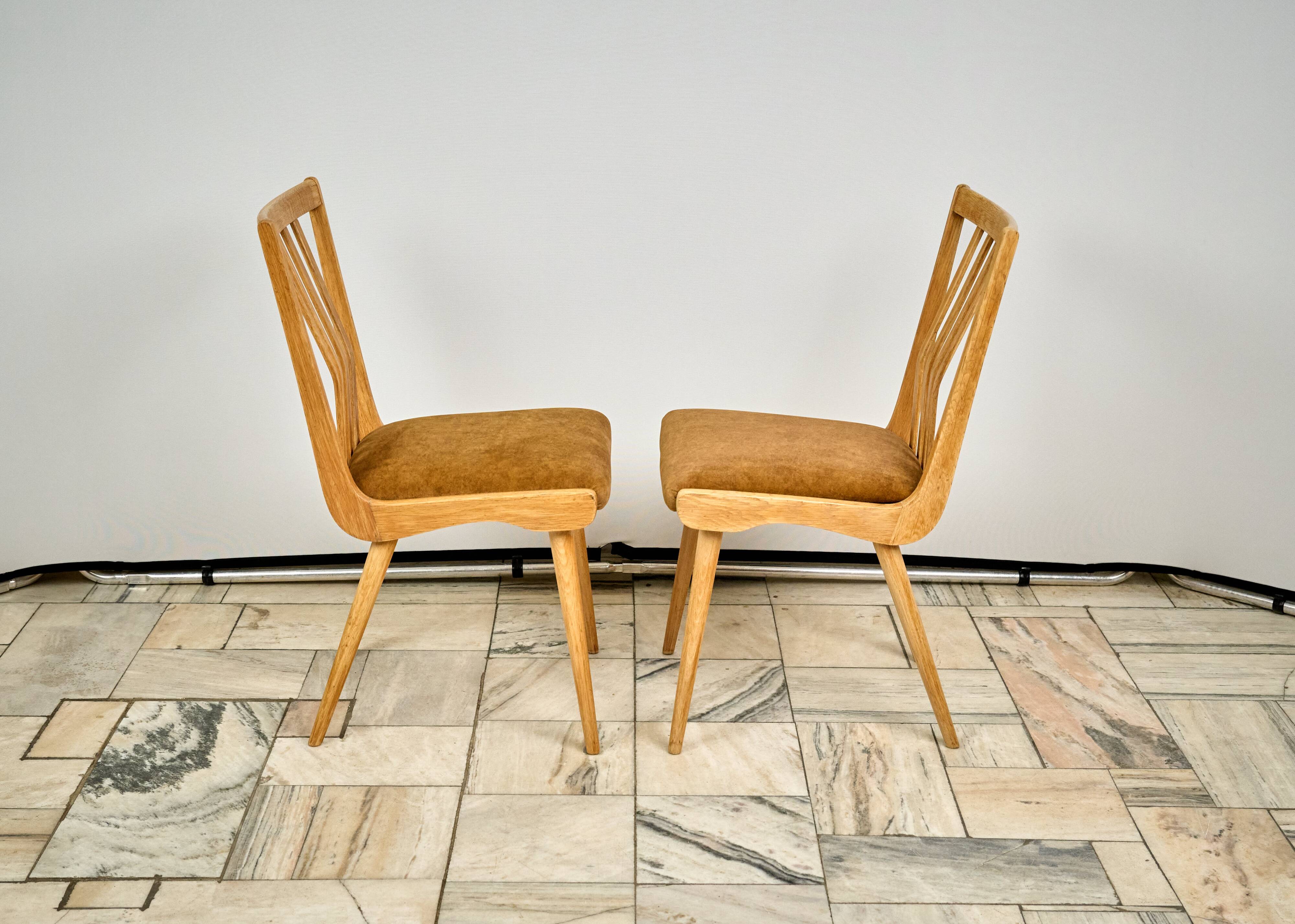 Set of 2 Dining Chairs, 1960s, Czechoslovakia