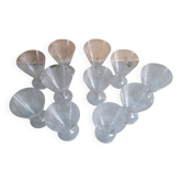 11 verres en cristal Delvaux Paris