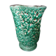 Emerald green lava vase in vintage ceramics