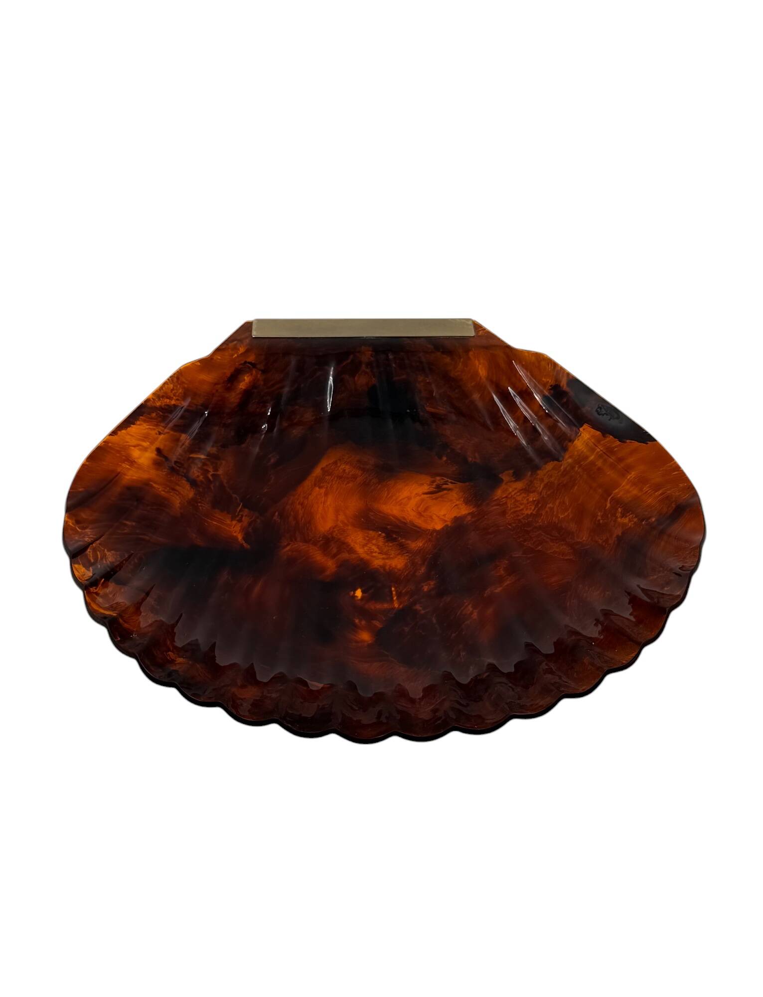 Hollywood regency shell shaped centerpiece, Italy 1970s