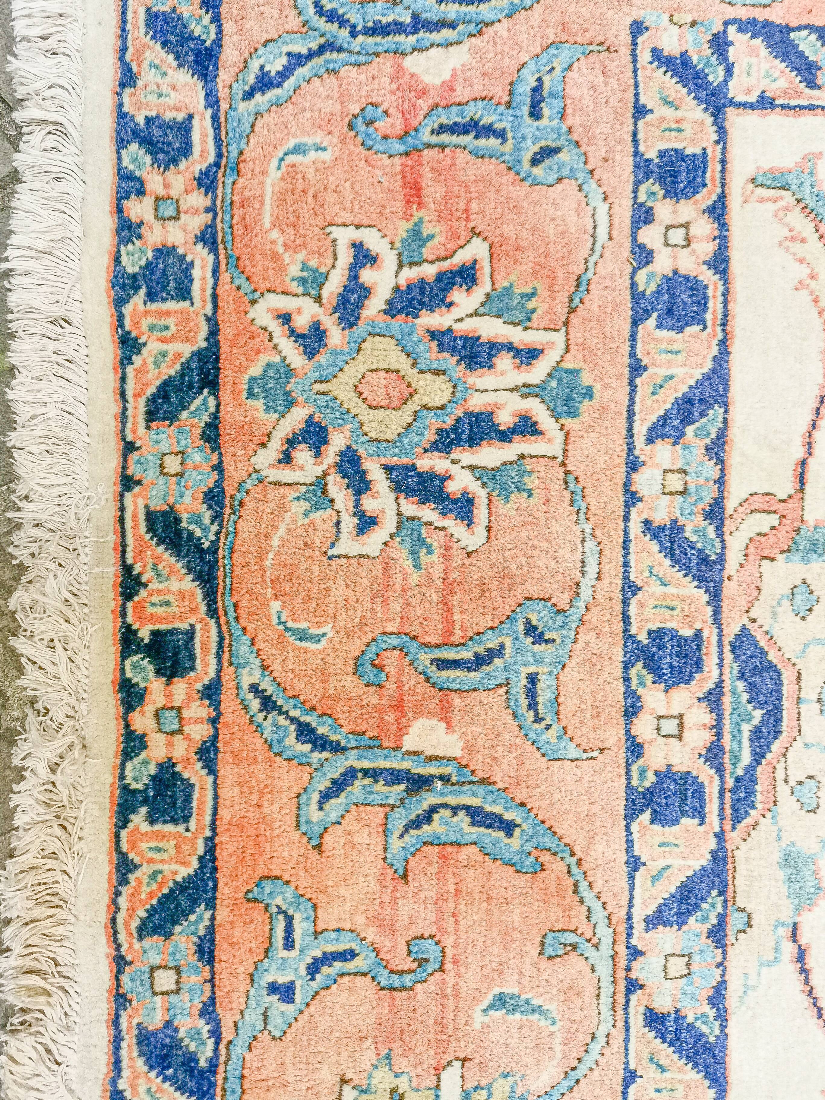 Heriz handmade Persian vintage oriental rug 240 x 195 cm