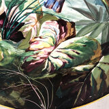 Hand-painted earthenware decorative dish Creil & Montereau, Lebeuf Milliet 1st part 19th century