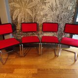 Cesca B32 Marcel Breuer chair red fabric