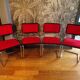 Chaise Cesca B32 Marcel Breuer tissu rouge