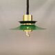 Hanging lamp from the 1970s-1980s, made of metal and brass.