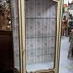 Louis XV / Rococo style display cabinet, painted wood in cream and gold tones.