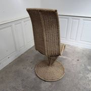 Fauteuil rotin et corde vintage