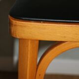 10 baumann chairs no. 12 black faux leather light beech