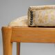 French 1940s Art Nouveau side chair in beech wood with low back
