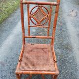 Chaise en rotin bambou cannage tressé en très bon état