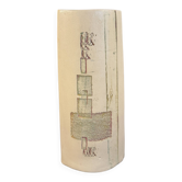 Glazed ceramic vase signed MB — France 1960s/70s