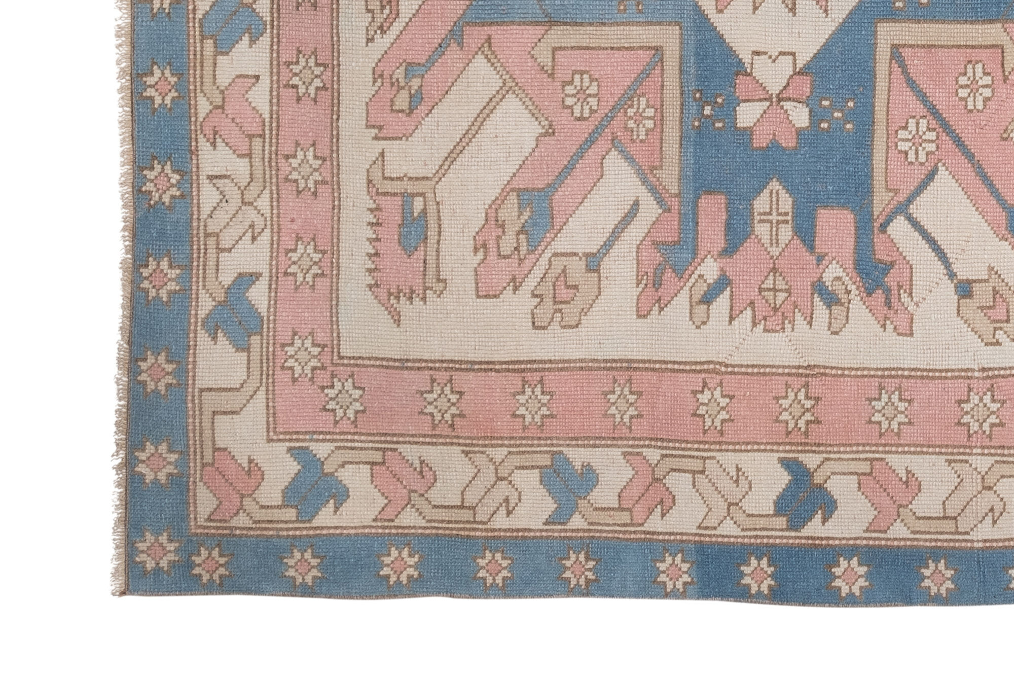 Large Vintage Turkish Oushak Rug 1970s 206 X 295 cm