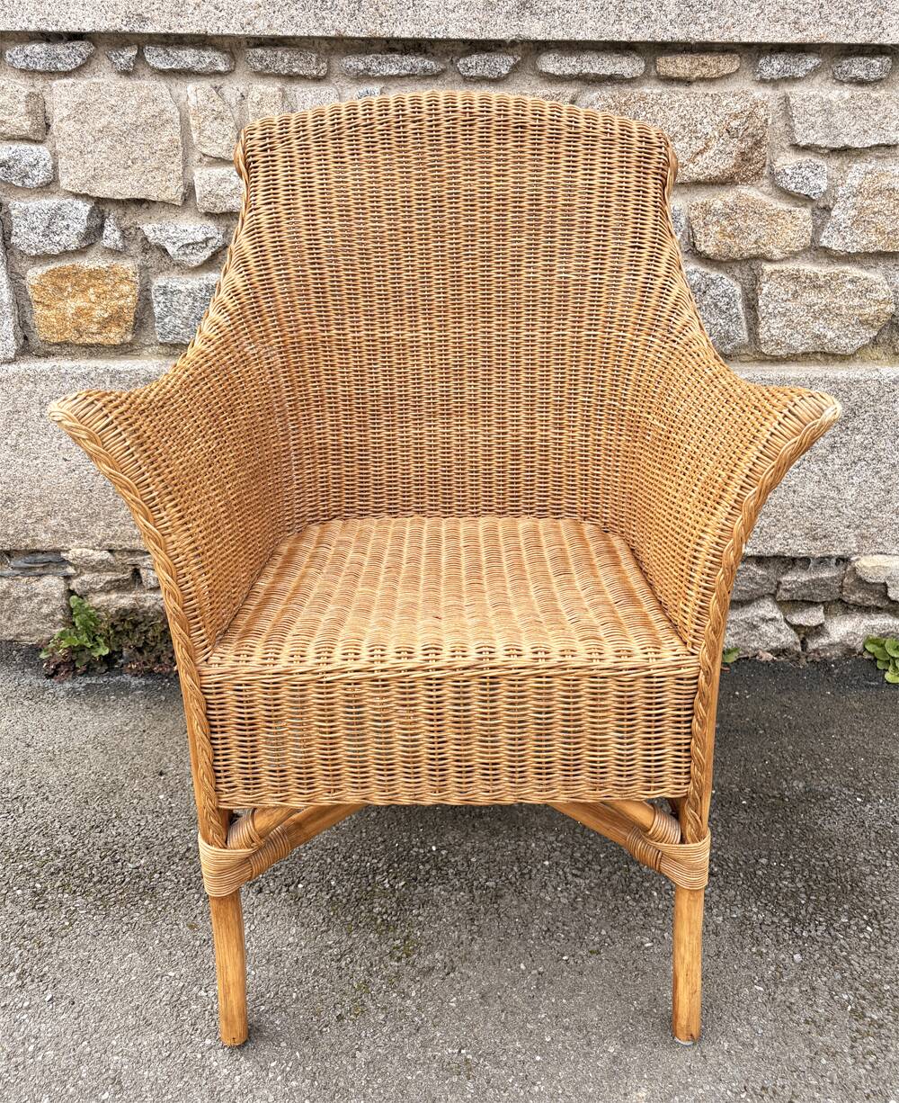 Wicker and rattan armchair – the splendour of vintage, 60s - 80s