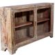 Buffet vitrine étagère en teck birman ancien