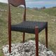 Dining Chair – Teak & Black Danish Cord,  1960