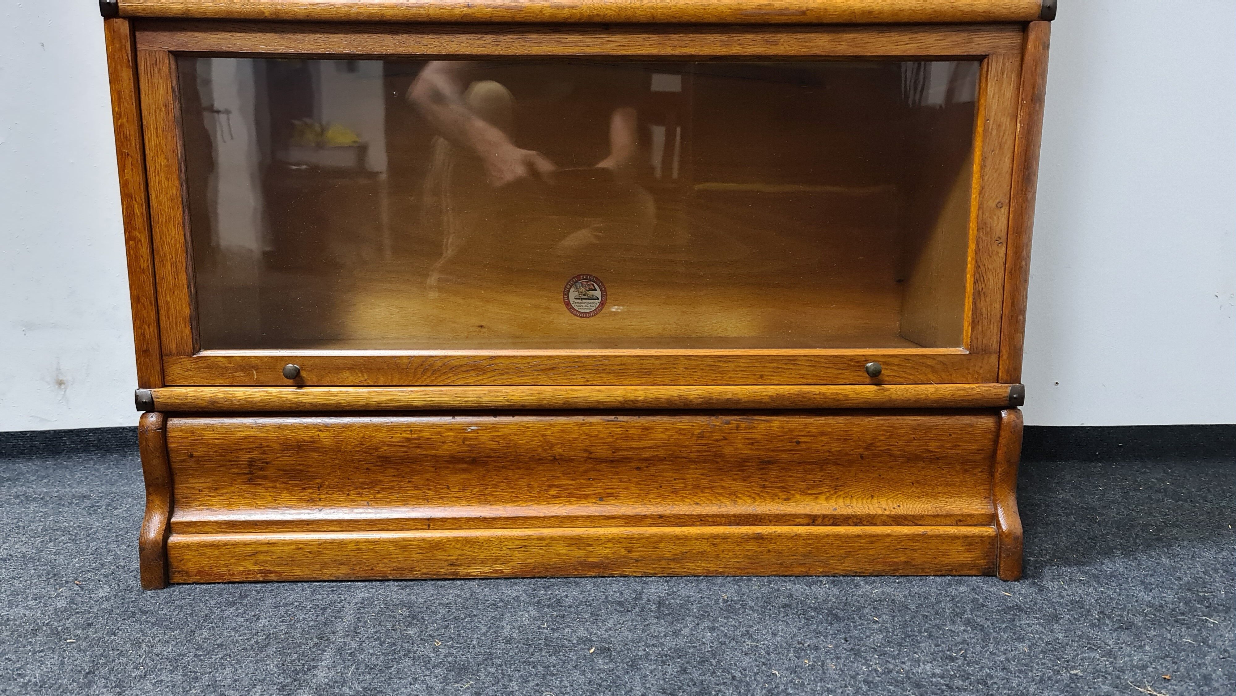 Bibliothèque Barristers en chêne vintage par Heinrich Zeiss Allemagne