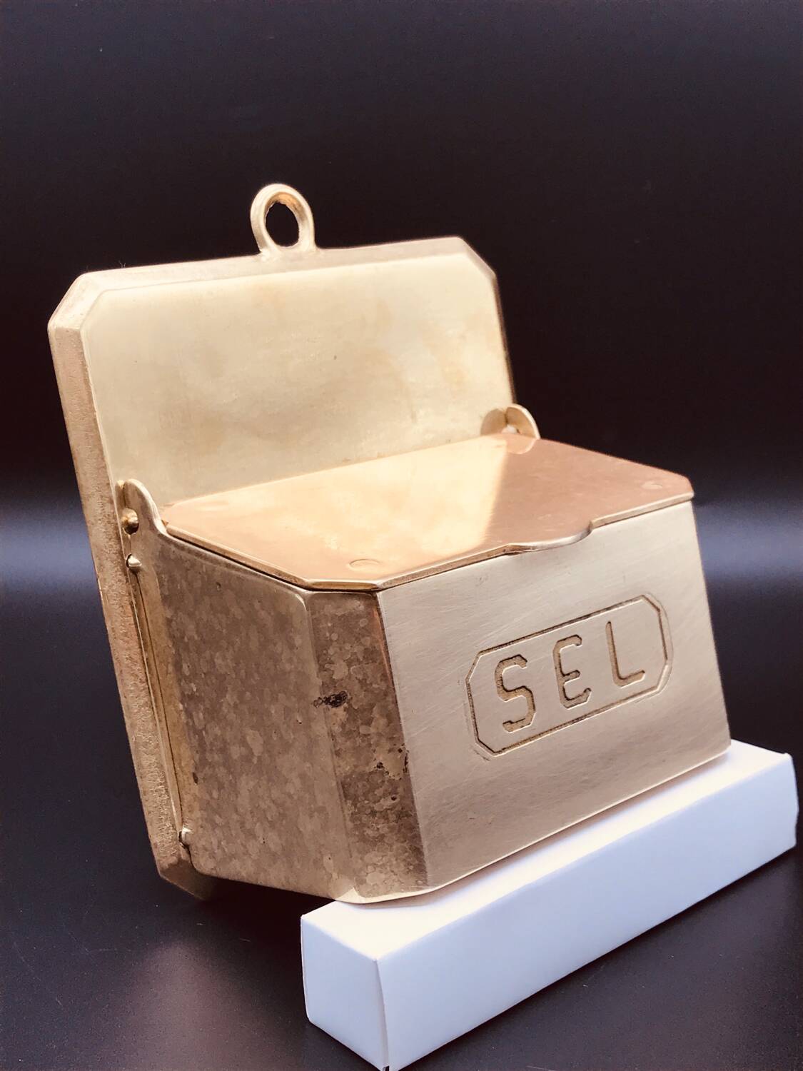 Brass salt box