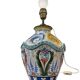 Vintage table lamp in Italian ceramic / Faience lamp