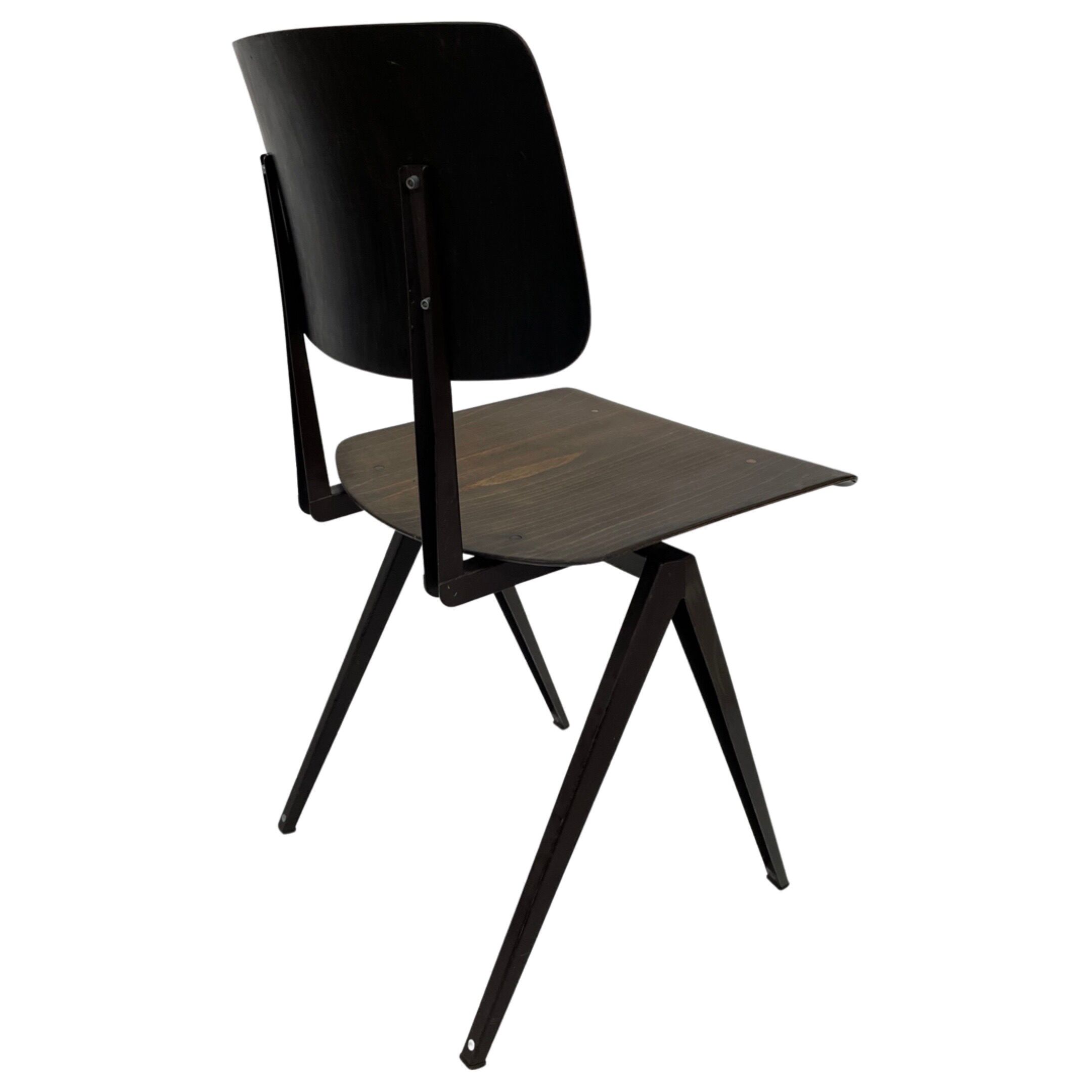 Lot de 4 chaises d’école vintage Galvanitas S16 Pays-Bas