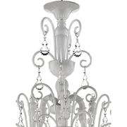 Handcrafted Modern White Ca’ Rezzonico Chandelier With Curled Murano Glass