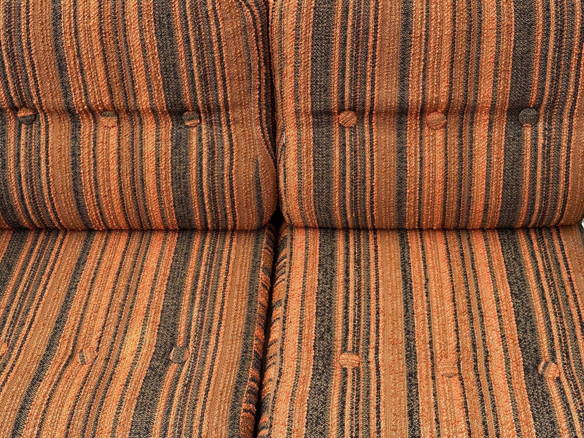 Vintage Scandinavian living room from the 1970s in teak and fabric.