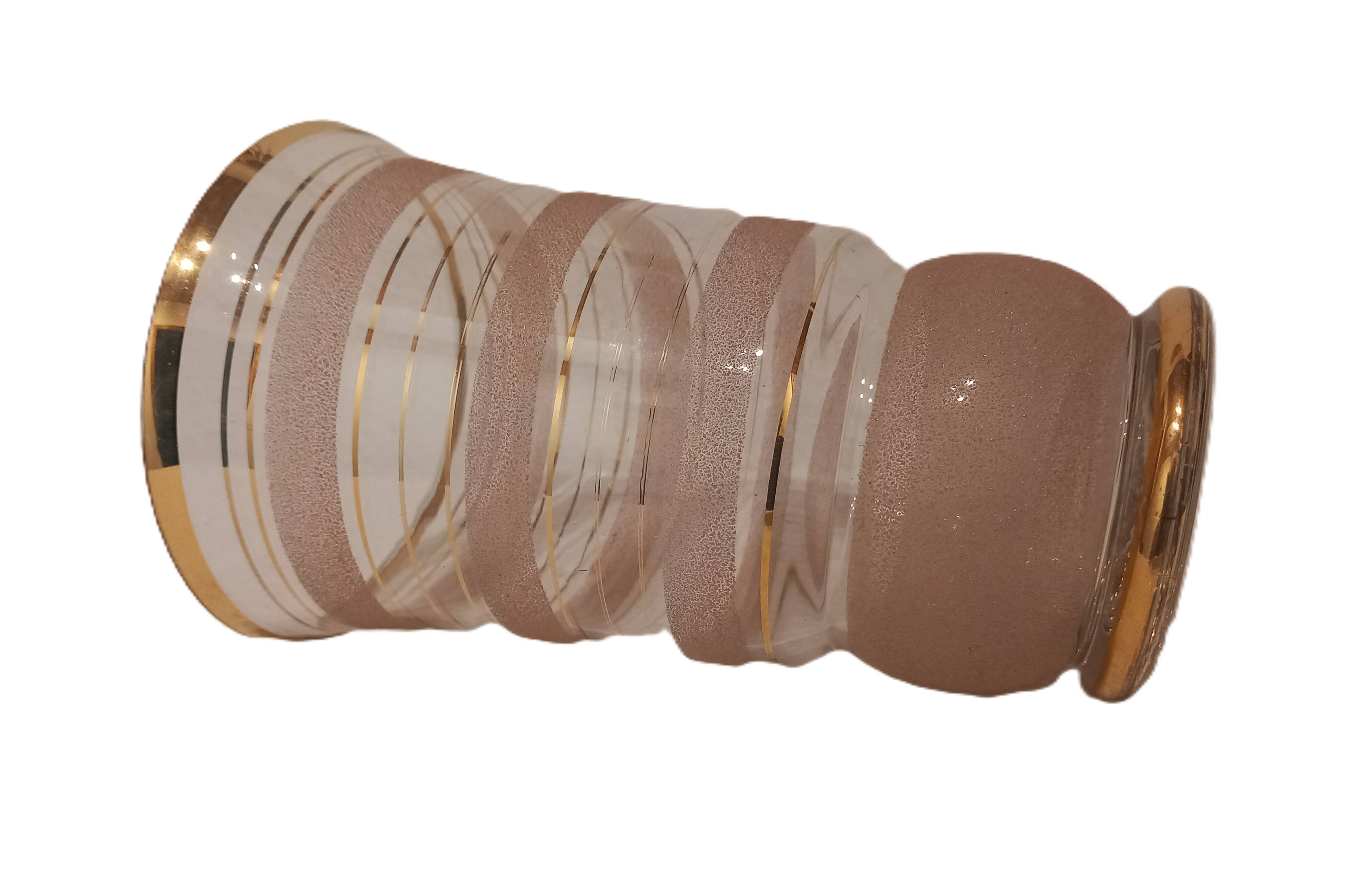 Pink granite glass vase - 1950s