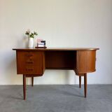 Vintage desk tambour teak