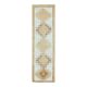 1970s Turkish Hand-Knotted Wool Cotton White Runner Rug 92x322