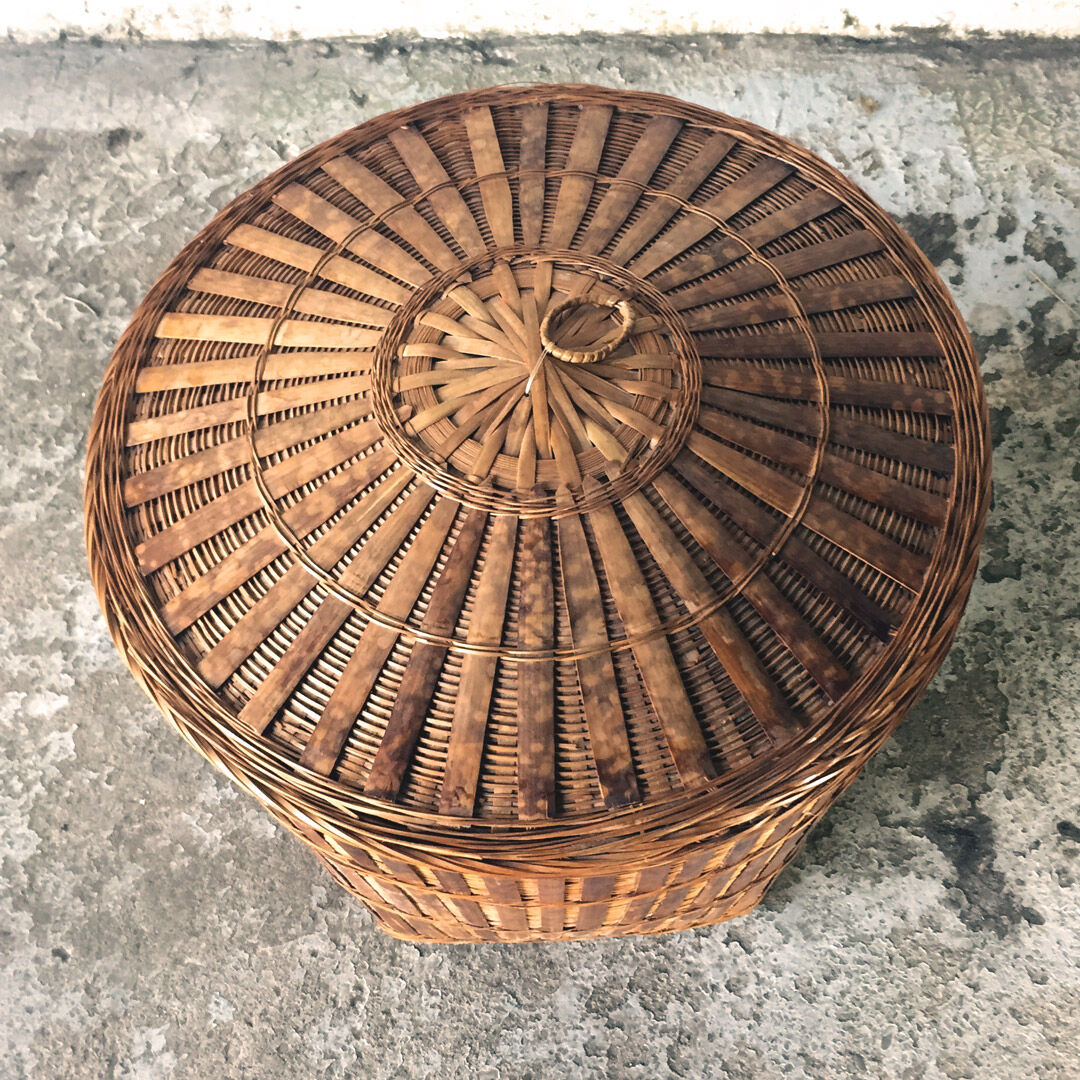 Bamboo laundry basket