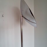 Lampadaire chromé lumière indirecte années 80 vintage