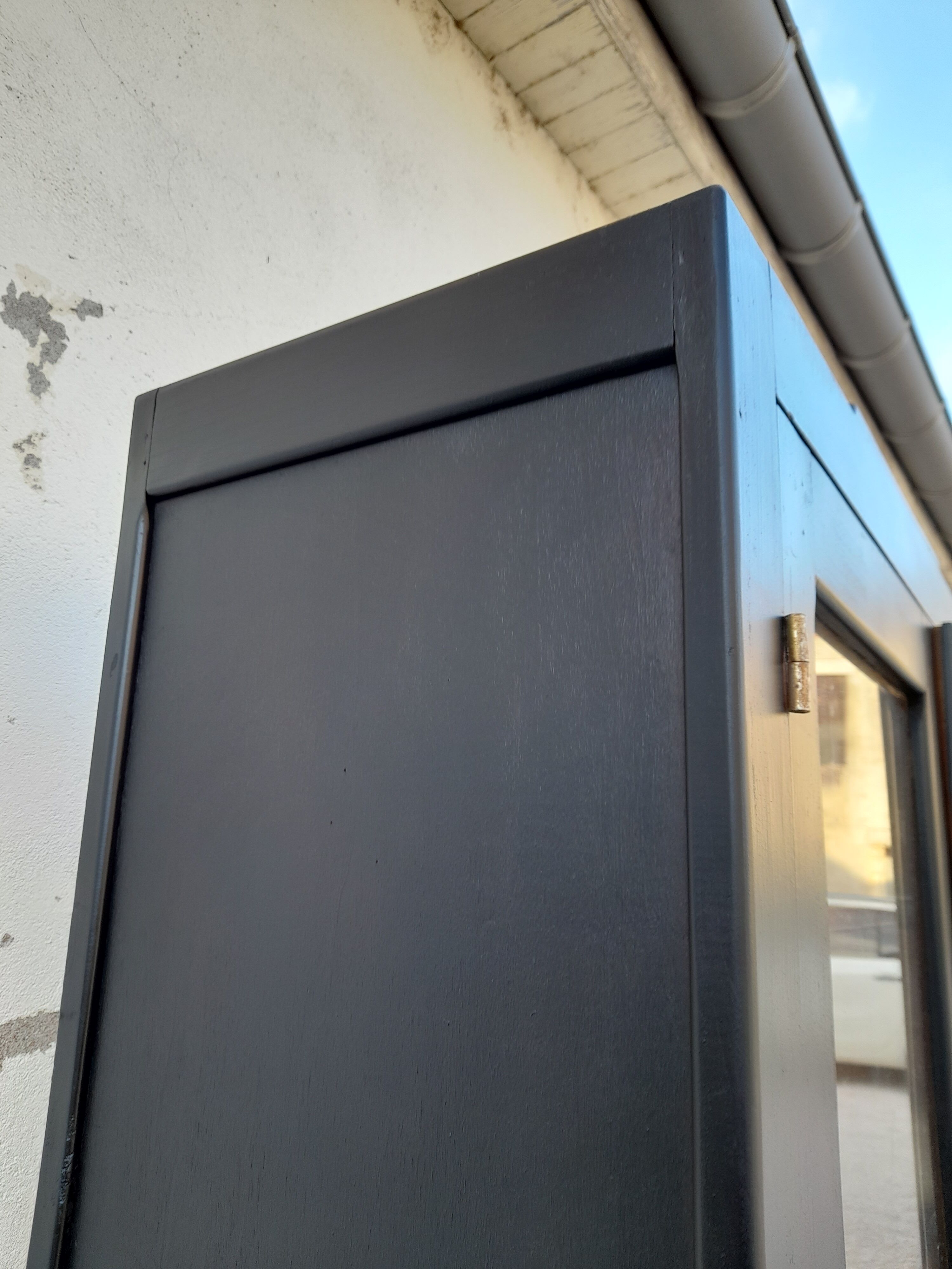Former school showcase 1950 black patiné