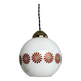 Ancienne suspensions en opaline vintage 1970